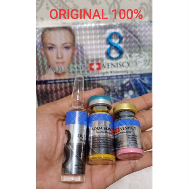 AQUA SKIN VENISCY 8 ECER SEKALI INFUS WHITENING PEMULA PEMUTIH PERMANEN