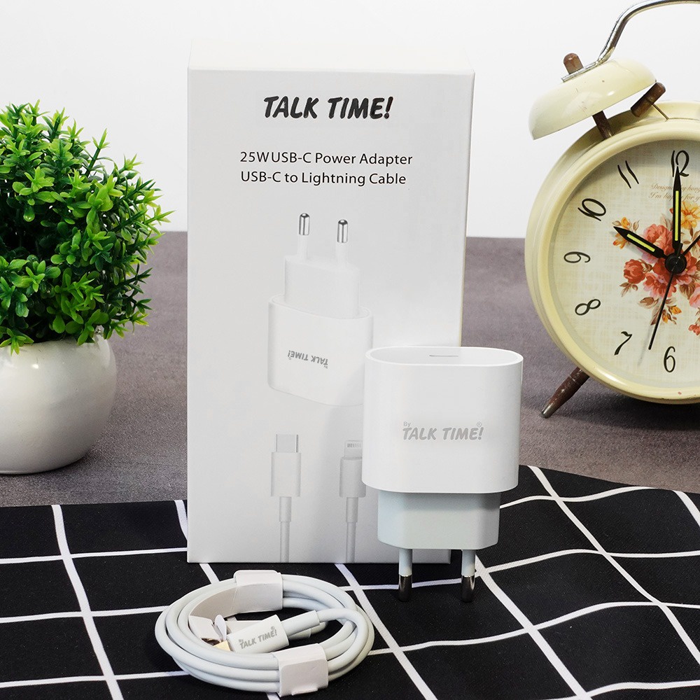 TALKTIME TRAVEL CHARGER LIGHTNING CHARGER TALKTIME LIGHTNING CHARGER 25W USB TYPE-C TALKTIME