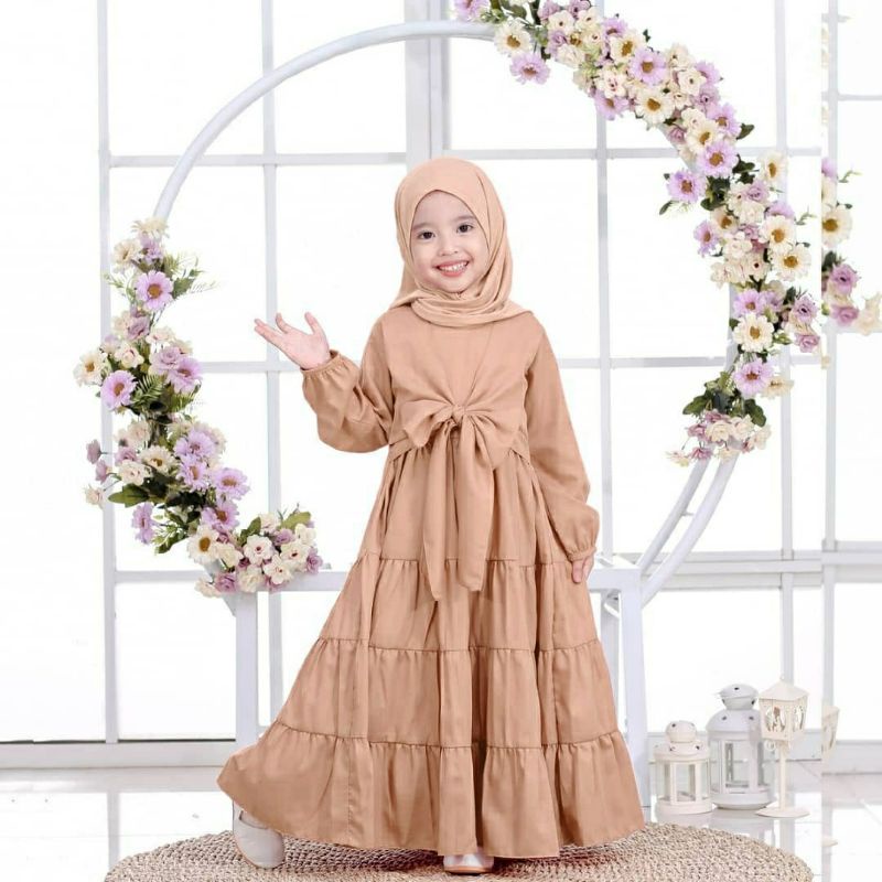 GAMIS ANAK ZETTA USIA 4-5THN/GAMID LEBARAN/GAMIS ANAK/GAMIS SYARI/BAJU MUSLIM
