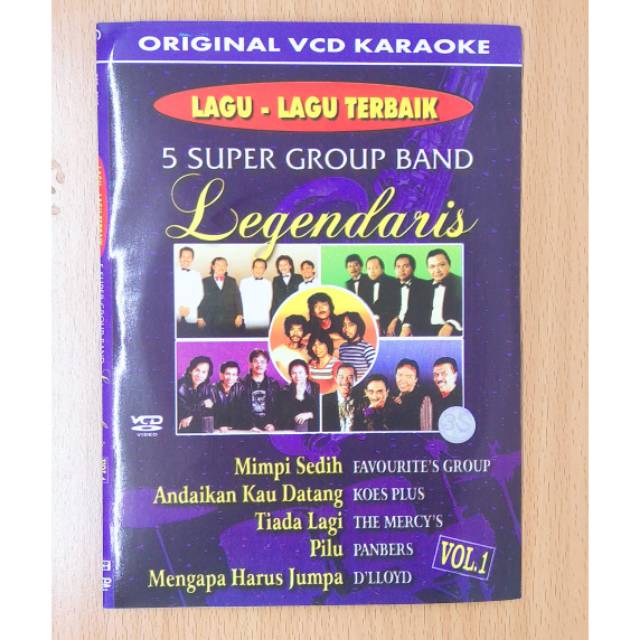 KASET VIDEO VCD ASLI ORIGINAL LAGU KARAOKE SUPER BAND LEGENDARIS