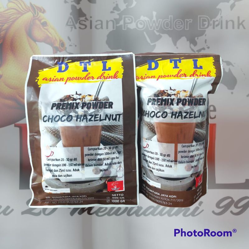 

bubuk minuman DTL rasa choco hazelnut / powder drink DTL varian choco hazelnut