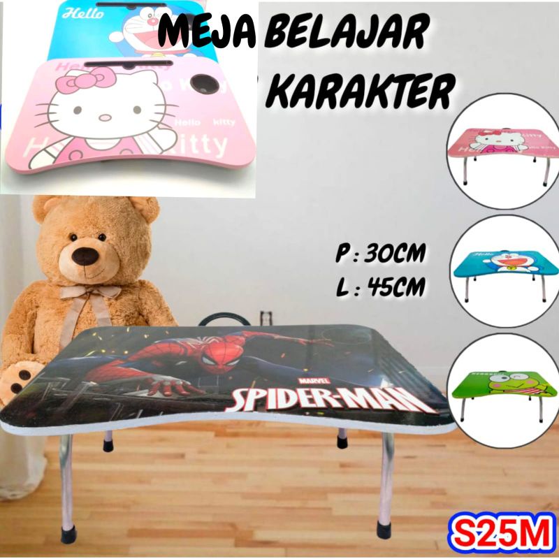 MEJA LAPTOP KARAKTER/MEJA LAPTOP LOKAL ADA SLOT TEMPAT GELAS+HP