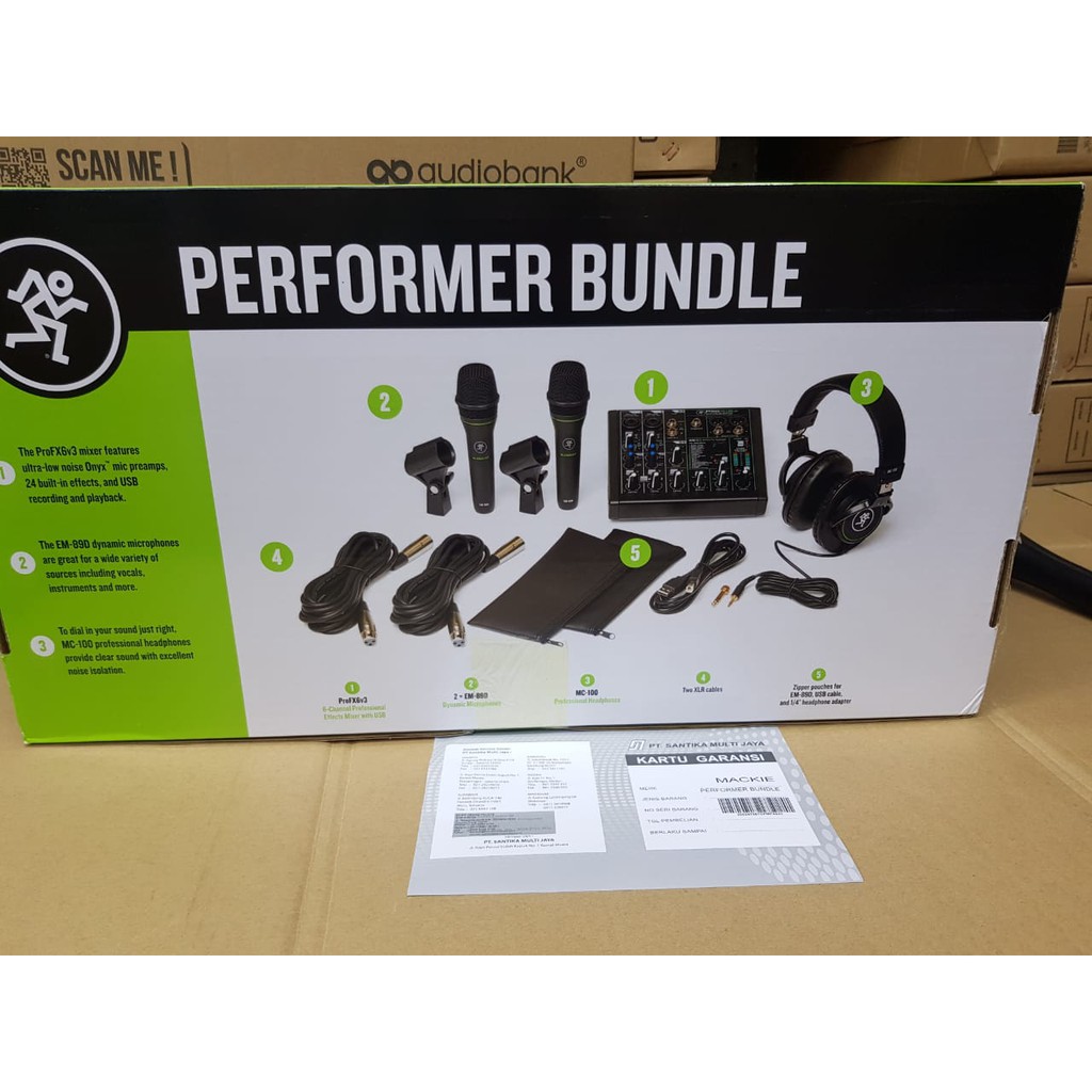 Mackie Performer Bundle Paket Alat Recording Podcast Streaming Lengkap
