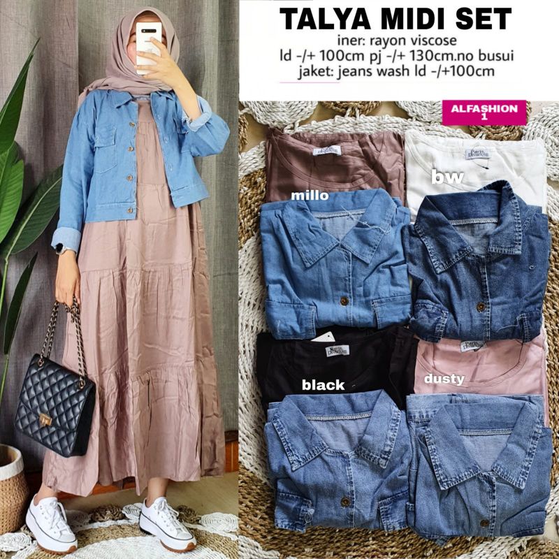 Talia Midi set ori by Alfashion setelan wanita terbaru