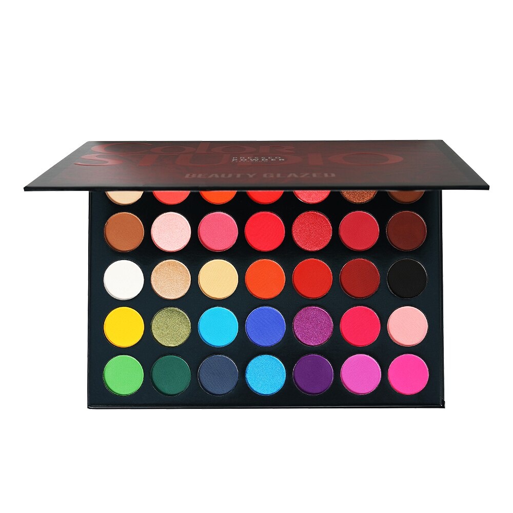 Beauty Glazed Eyeshadow Color Studio Beauty Glazed 35 Color Eyeshadow Matte Eyeshadow Palette BeautyGlazed