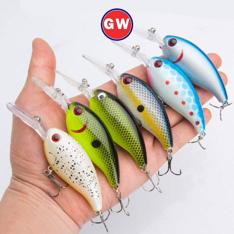 Umpan Ikan Umpan Pancing Alat Pancing Minnow Lure Alat Pancing Murah Umpan Pancing Buatan Kail Pancing Umpan Mancing Umpan Mancing CrankSet 10cm/13.6g CrankBait relix nusantara Top Water Lure