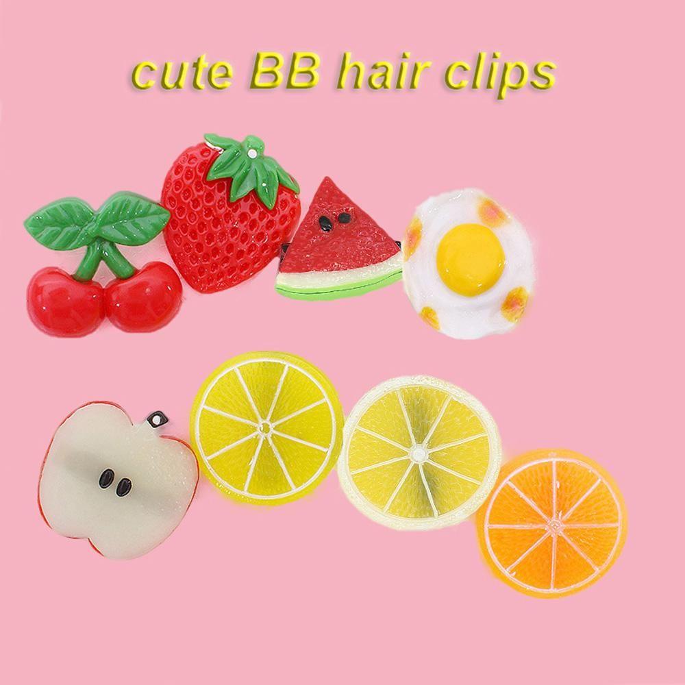 AUGUSTINA Hair Pin Lucu Fashion Telur Semangka Strawberry Orange Peniti BB