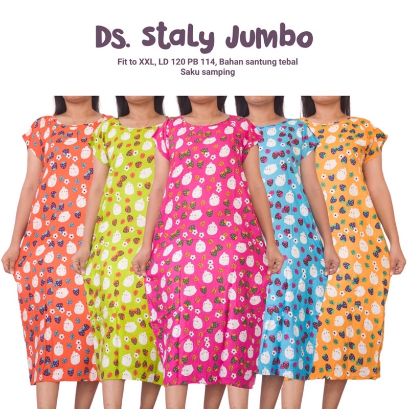 Daster Staly Jumbo | Daster Murah | Daster Midi | Daster Jumbo