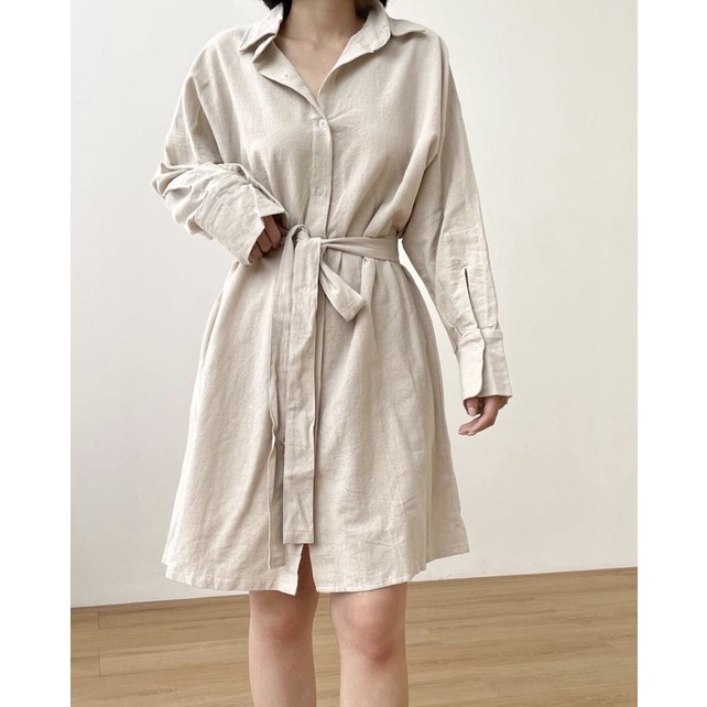 Sia Dress Linen - Midi Dress Linen - Premium Linen