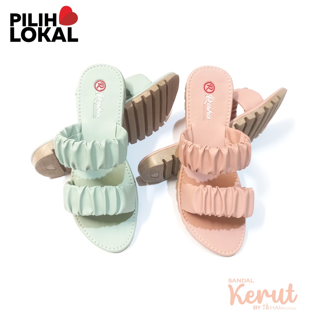 Sandal Teplek Wanita Tali - Sandal Teplek Wanita Kerut - Sandal Cewek Kekinian - Sendal Wanita Kekinian - Sandal Kerut Wanita - Sandal Serut Cewek - Sandal Selop Ban Dua - Sandal Terbaru Wanita 2022 Lebaran - Sandal Wanita Tali Kerut Casual Cantik Pastel