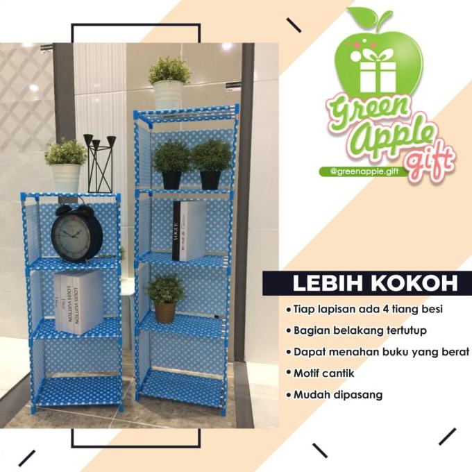 

*:*:*:*:*] Rak Buku 4 Susun dan 5 Susun Lemari Serbaguna / Book Shelf Bookcase
