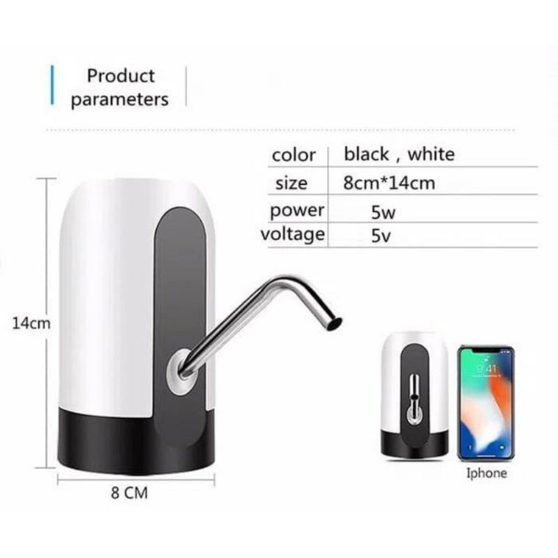 DISPENSER POMPA GALON ELEKTRIK USB CHARGING