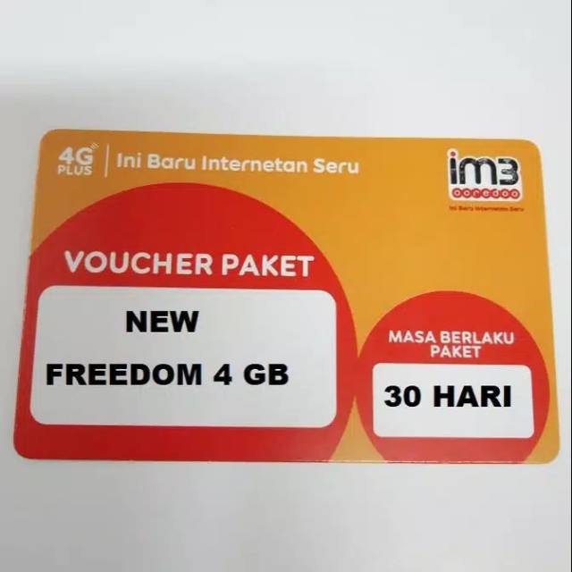 Voucher data Indosat freedom 4 GB