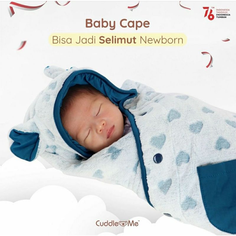 Cuddleme Baby Cape | Selimut Jaket Bayi | Cuddle Me Babycape | Blanket On the Go Carrier Gendongan