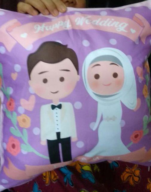Bantal Custom Wedding Hijab Mewah