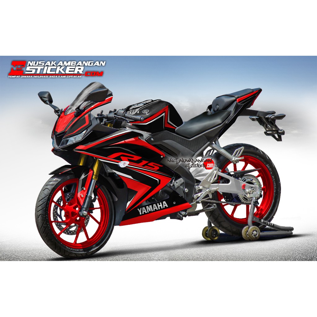 Decal Stiker R15 V3 VVA 155 Merah hitam Sticker Full Body