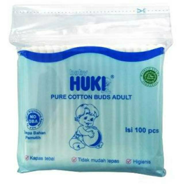 HUKI cotton buds  isi 100pcs dewasa