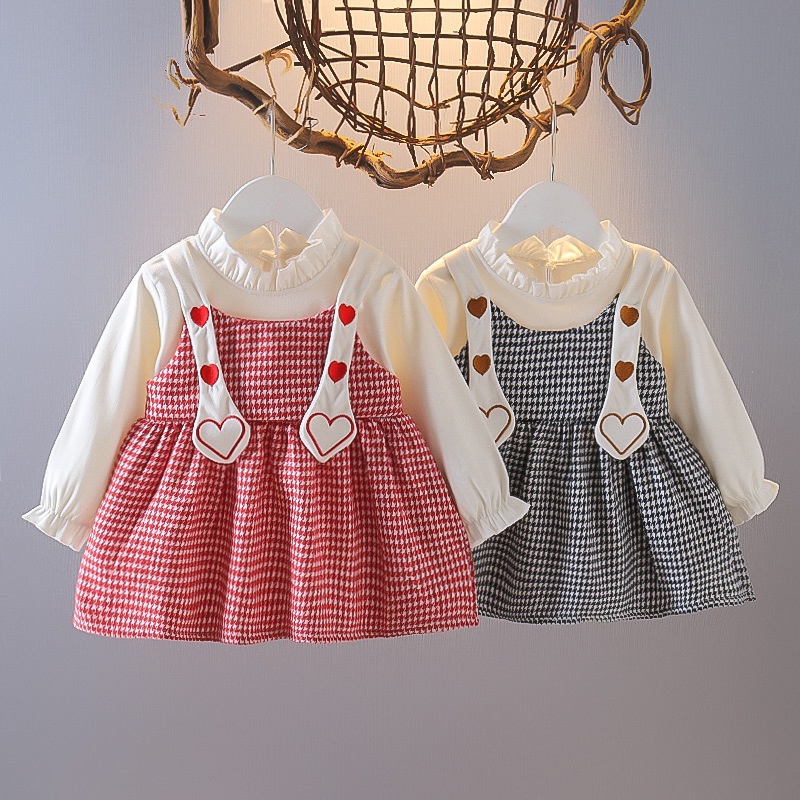 LittleAaron DRESS LOVE ANNYEONG EBV Baju Dress Anak Perempuan Import