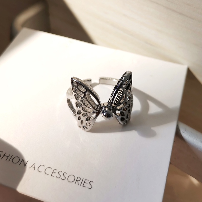 Hollow Butterfly Ring Accessories Simple Trendy Retro