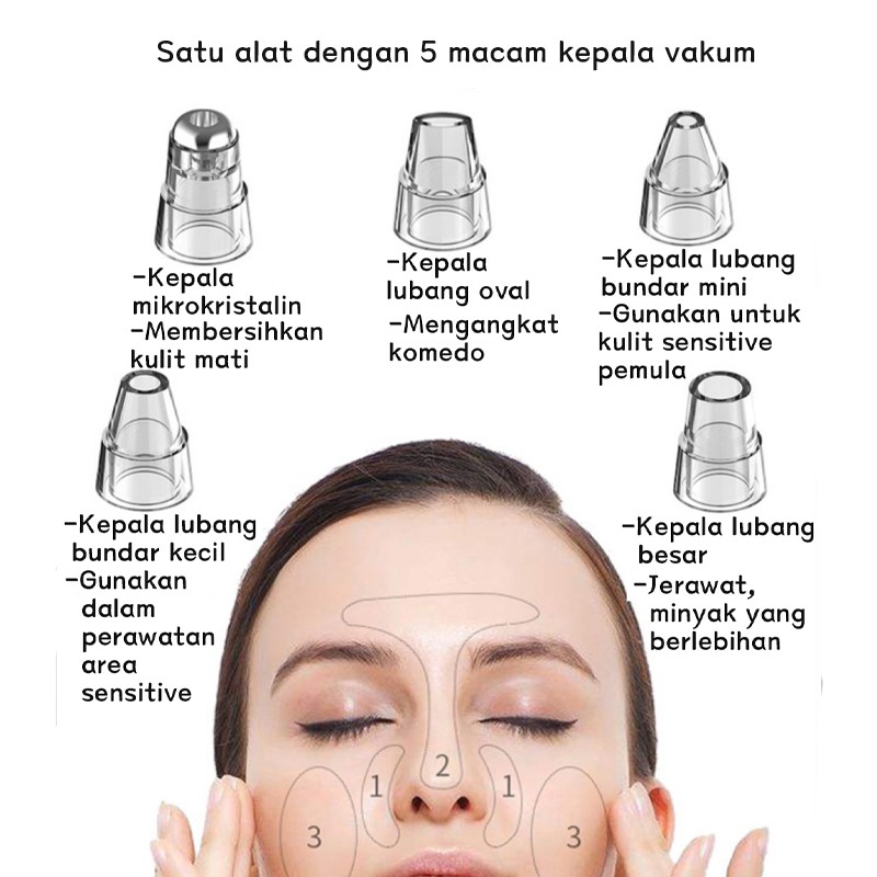 Alat Penyedot Jerawat Elektrik Comedo Blackhead  Remover blackhead instrument