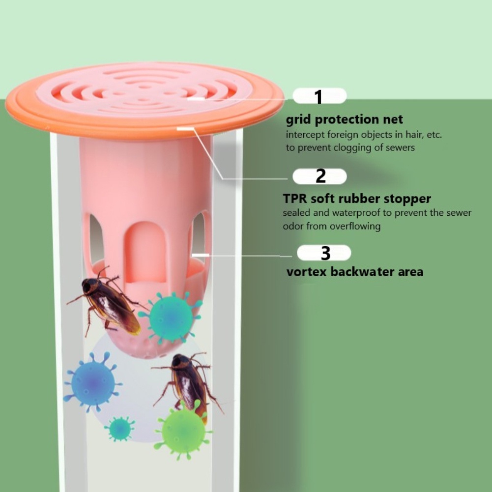 Filter Saluran Pembuangan Lantai Anti Serangga / Bau