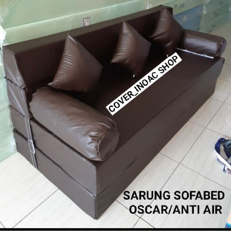 Cover/Sarung sofabed inoac bahan waterproof Oscar anti air  tbl 15&amp;20cm