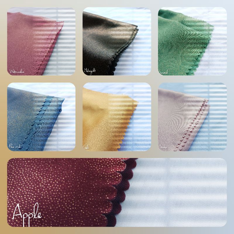 SHINAR GLAMOUR Gliter Hijab 115x115cm / Kerudung / Jilbab Segi Empat Premium-3