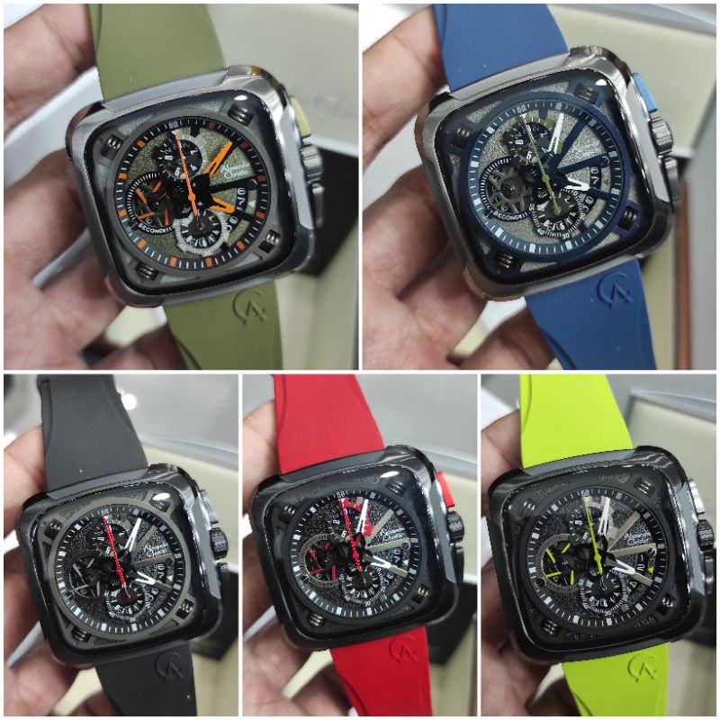 JAM TANGAN ALEXANDRE CHRISTIE PRIA AC 6577 MEN NEW AC6577 RUBBER ORIGINAL