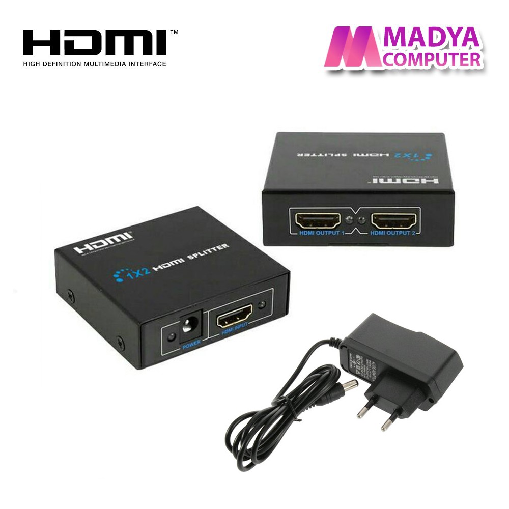 HDMI Splitter 2 Port - 1x2 HDMI Splitter Versi 1.4
