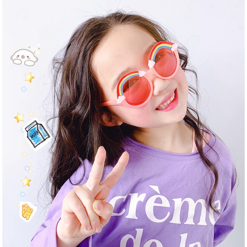 [BISA COD] Kacamata Anak New Trend Fashion Anak Terbaru Pelangi RAINBOW IMPORT QUALITY