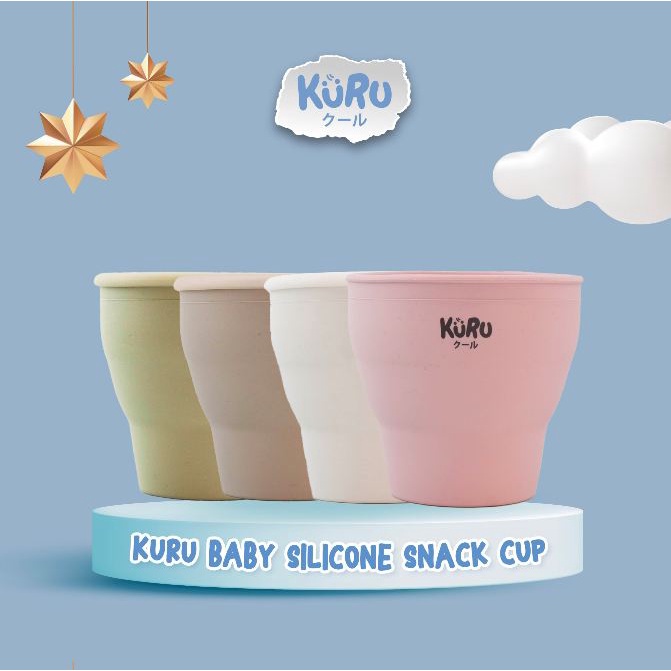 Kuru Baby Silicone Snack Cup | Tempat Makan Silikon Anak Bayi SC10