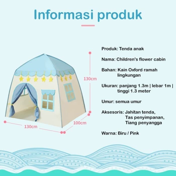 Tenda Rumah / Tenda Anak Model Rumah Tenda Bermain