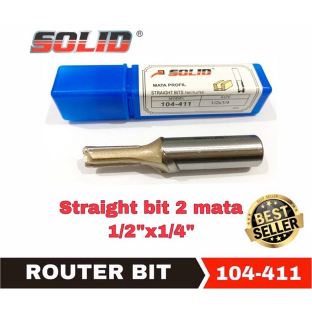 Mata Profil/Router/Trimmer Lurus AS 1/2" (Straight Bits Single Flute) Solid 6mm 8mm 10mm 11mm 12mm 1