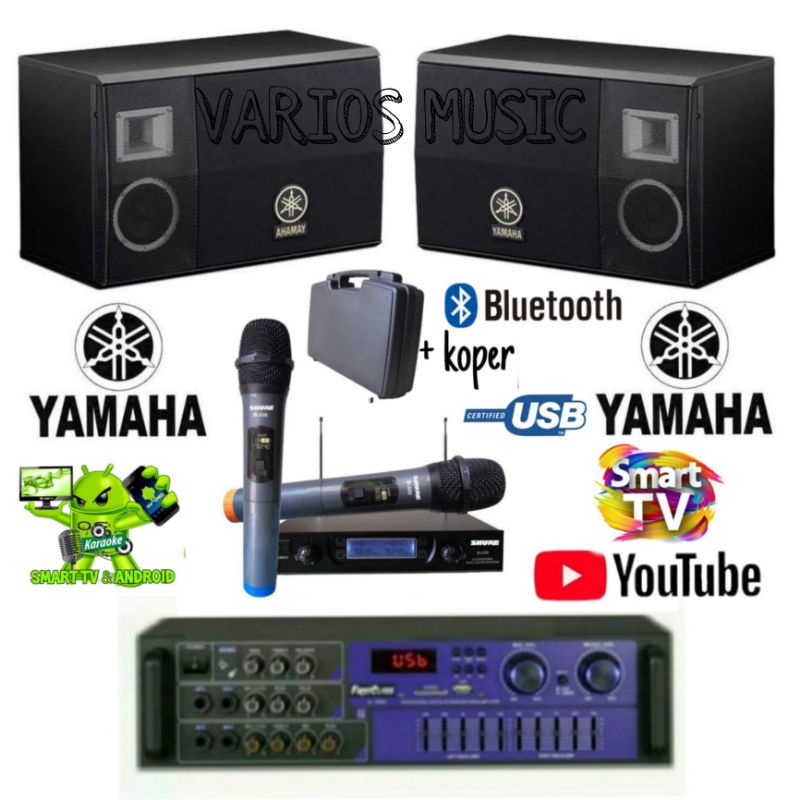 KARAOKE SET YAMAHA 10 INCH AMPLI BLUETOOTH BISA KARAOKE DI SMART TV
