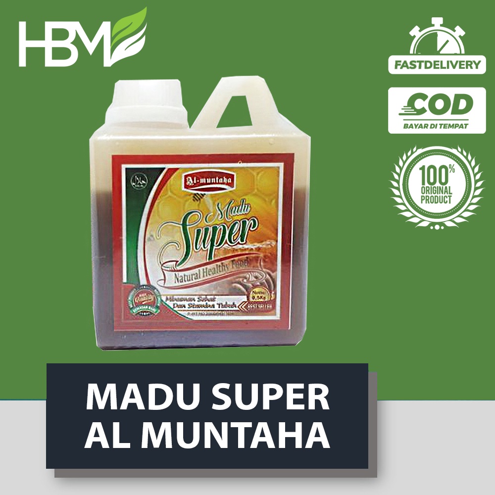 

MADU ASLI MURNI 500 GRAM PURE HONEY KUALITAS PREMIUM ALMUNTAHA SUPER