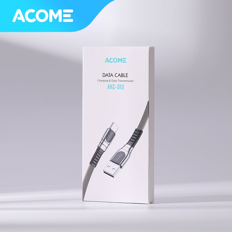 ACOME Kabel Data Type-C 100cm cable  AiC Fast Charging 3A Garansi Resmi 1 Tahun AKC-010