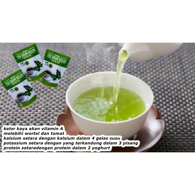 

teh daun kelor teh herbal teh alami teh daun kelor original 100% kolesterol rematik asam urat obat