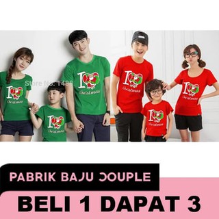 Family Couple  Love  Christmas Santa Baju  Kaos  Natal 