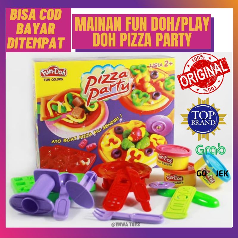 MAINAN ANAK CETAKAN PLAY DOH FUN DOH PLASTISIN PASTISIN LILIN MALAM MAINAN PIZZA/MAINAN EDUKASI ANAK