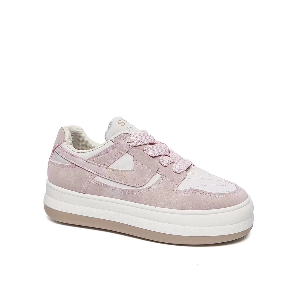 [GROSIR][COD] SEVEN_DAY SEPATU WANITA TALI TEBAL KAYA JEPANG SNEAKERS WANITA PINK H-717