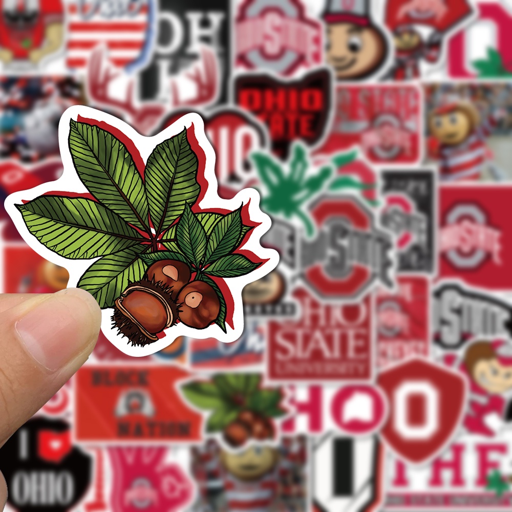 Ohio 50pcs Stiker Anti Air Untuk Dekorasi Komputer