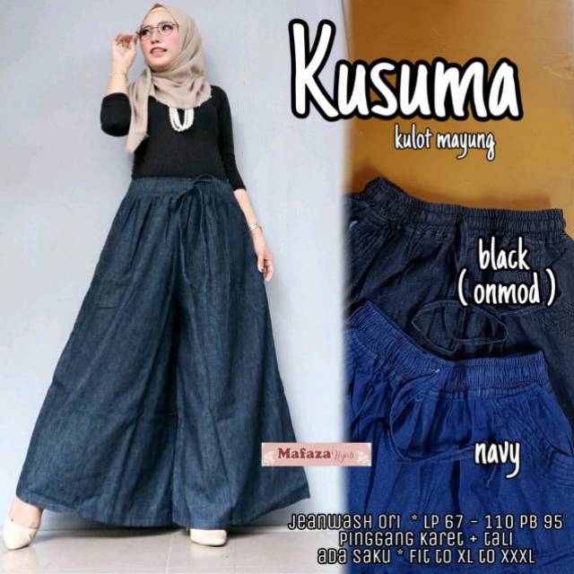 CELANA KULOT JEANS WANITA JUMBO