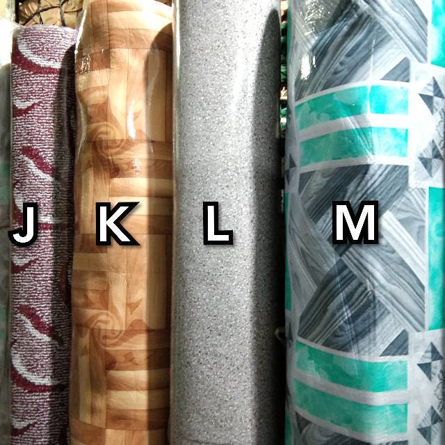Perlak Lantai Karpet Vinyl Spons Meja Dinding Lebar 2 meter Tebal Motif Batik
