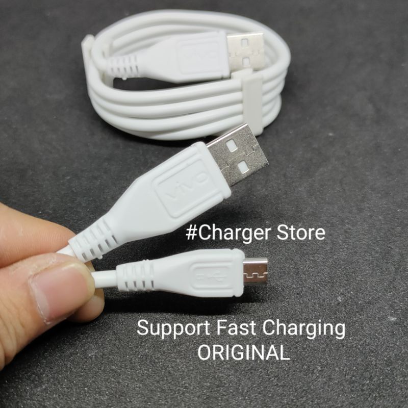 Kabel Data Vivo ORIGINAL 100% FASTCHARGING Micro USB  Z1 Pro Y19 Y12 Y20 Fast Charging