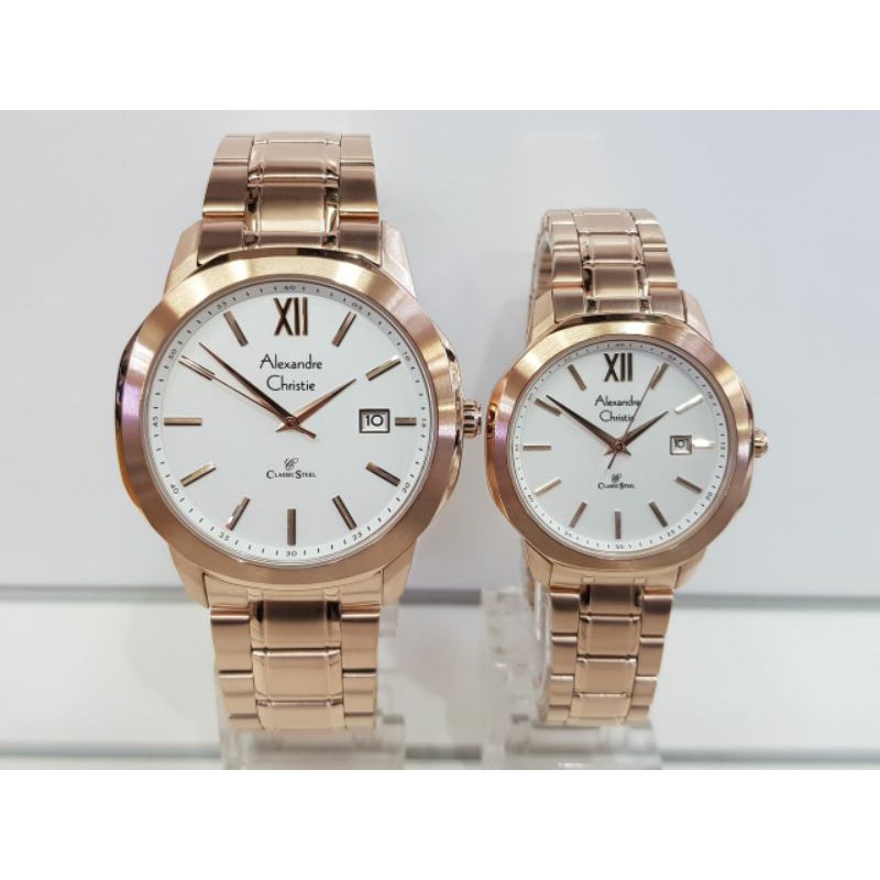 jam tangan couple Alexander christie ac8619 original