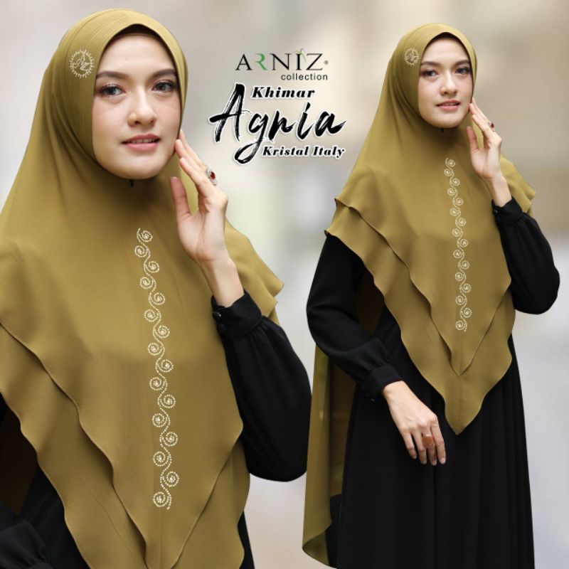 Khimar Agnia Kristal by Arniz Ori Branded no KW