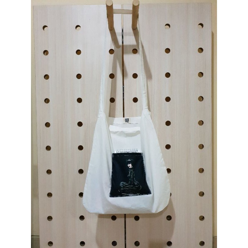 TAS SELEMPANG/TAS KAIN/TAS BELANJA CAT WOMAN