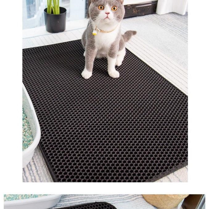 

55X70Cm Double-Layer Cat Litter Box Mat Trapper Eva Pad Pet