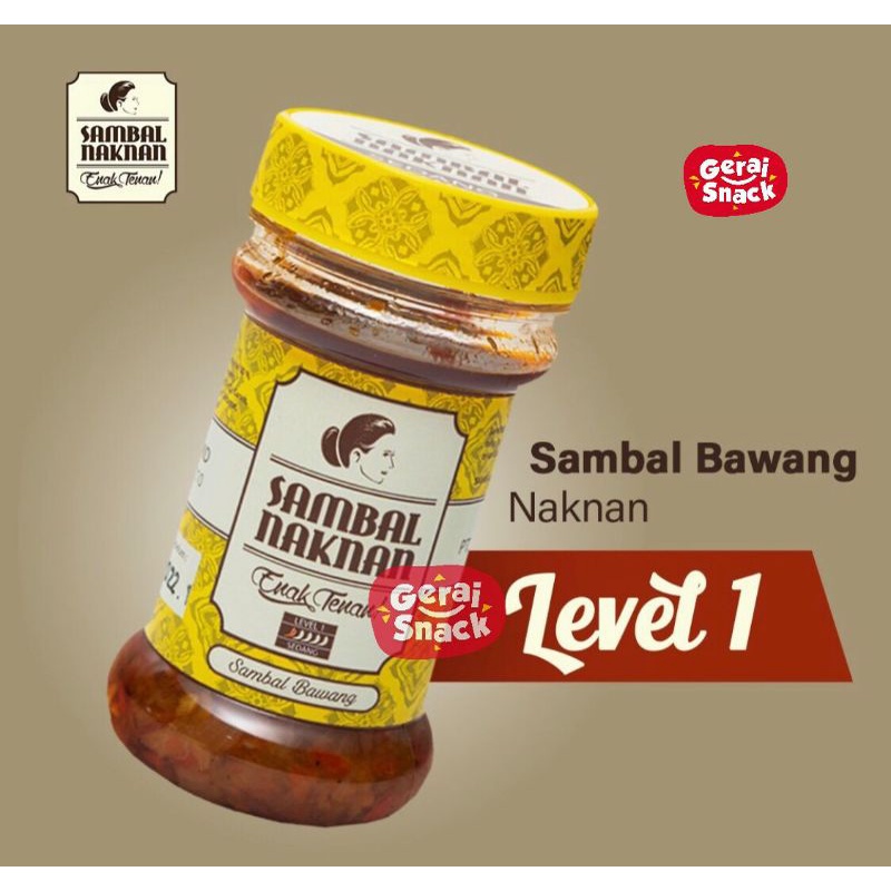 Sambal Bawang Naknan Pedas Level 1 Enak Tenan (140gr)