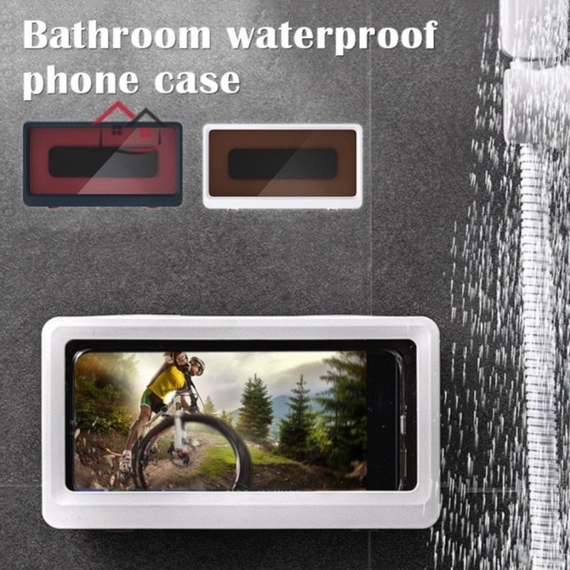 kotak holder hp waterproof shower phone holder / kamar mandi